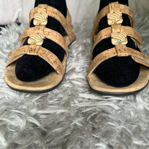 Vionic Amber tan cork style slingback strappy sandals women’s shoe size 7 - Picture 5 of 11